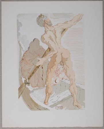 Litografia Dali - Charon et le Passage de L'Acheron