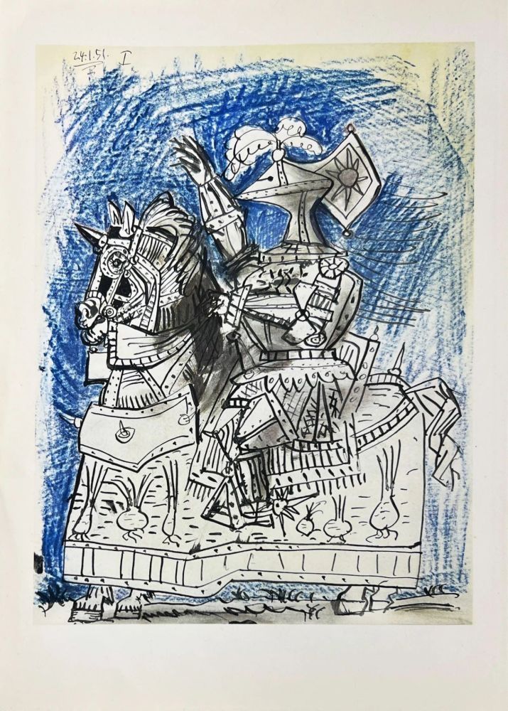 Litografia Picasso - Chevalier