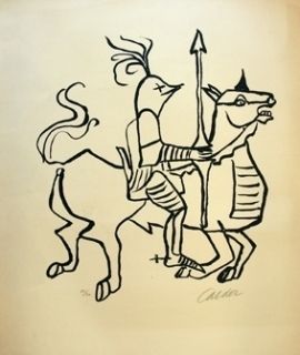 Litografia Calder - Chevalier