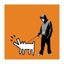 Serigrafia Banksy - Choose Your Weapon - Dark Orange