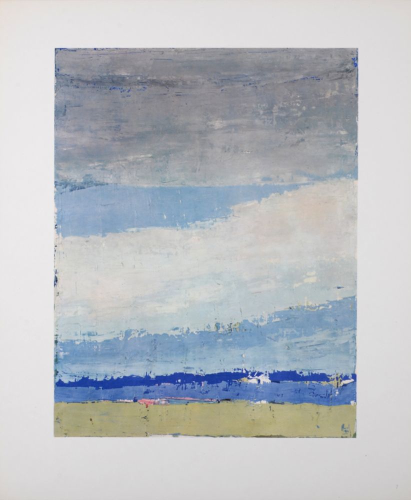 Offset De Stael - Ciel à Honfleur, 1960 - plate signed.