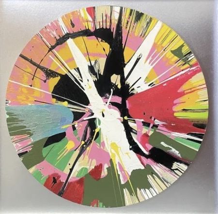 Multiplo Hirst - Circle Spin Painting on Canvas