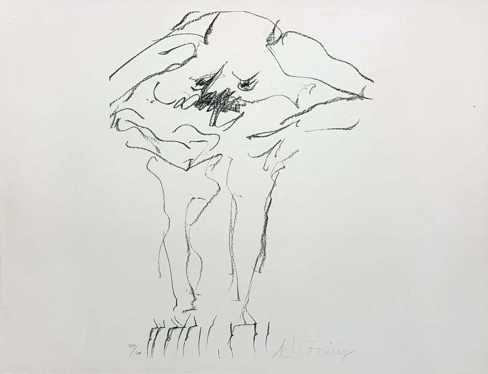 Litografia De Kooning - Clam Digger from Portfolio 9