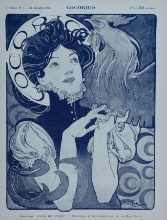 Litografia Mucha - Cocorico, 1898