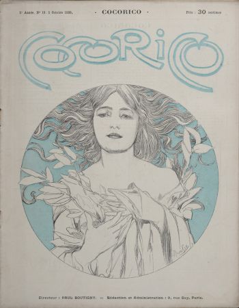 Litografia Mucha - Cocorico, 1899