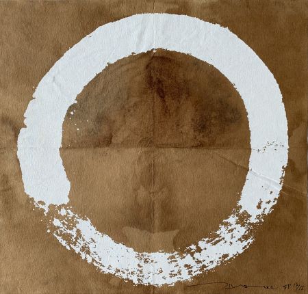 Serigrafia Murakami - Coffee Zen Enso: White