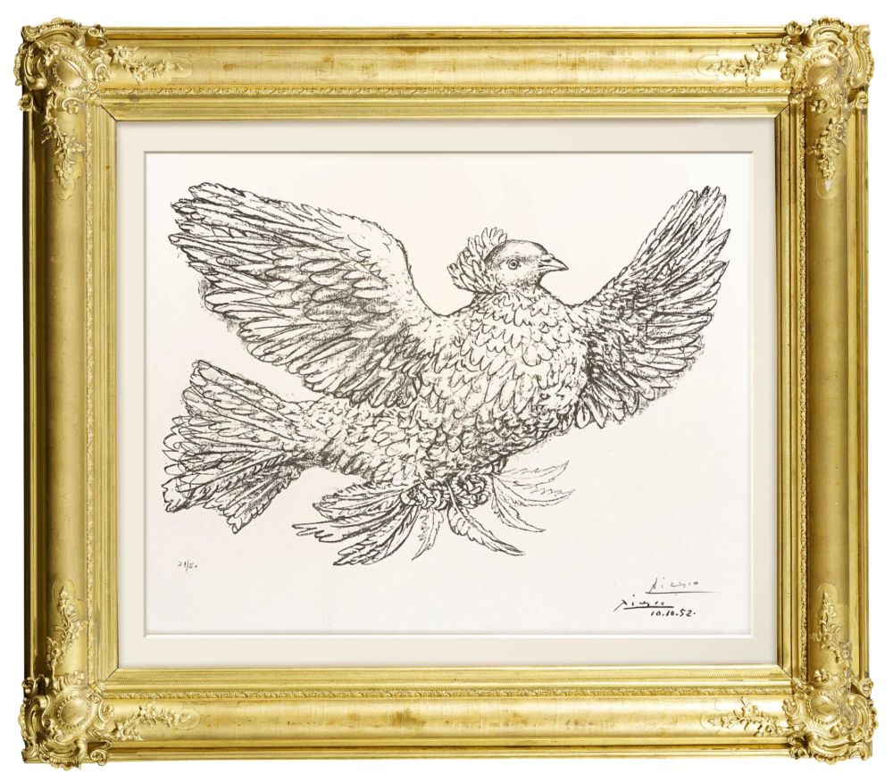 Litografia Picasso - Colombe Volant (Flying Dove)