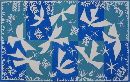 Serigrafia Matisse - Colombes dans le ciel