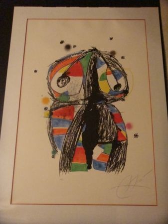 Litografia Miró - Colombine aux idees noires