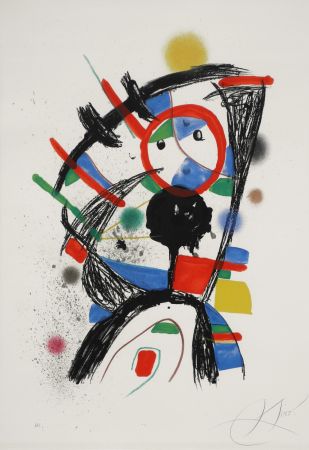 Litografia Miró - Colombine à la fenêtre