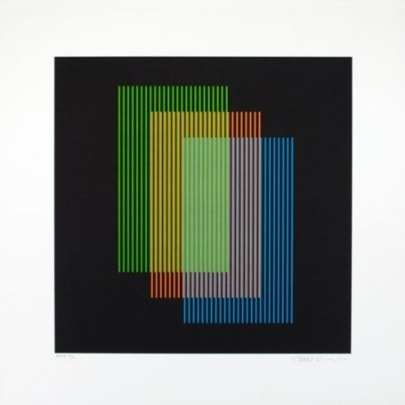 Litografia Cruz-Diez - Color aditivo Ramblas 1963-2011	