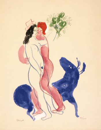 Litografia Chagall - Colour Amour, La Bette Bleu