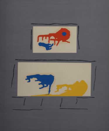 Litografia Ernst - Comme midi fume un verre, 1969