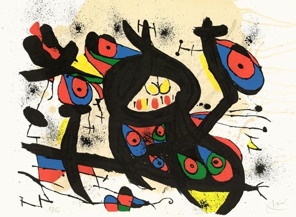 Litografia Miró - Composition 