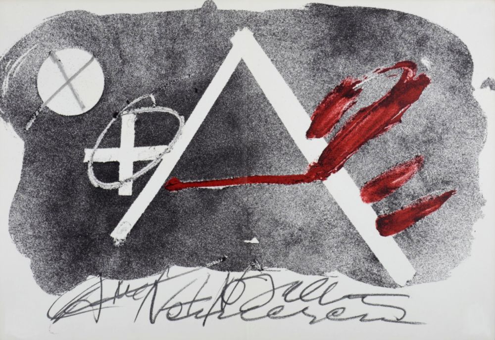 Litografia Tàpies - Composition