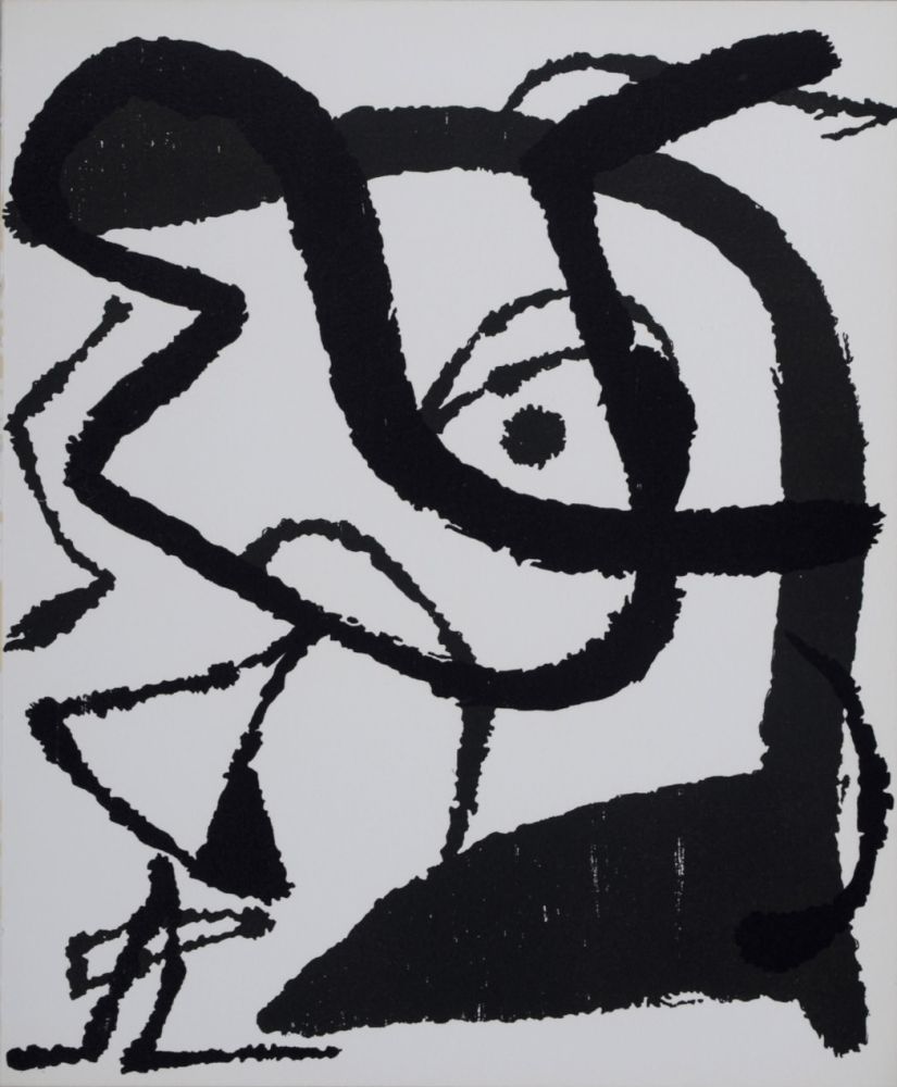 Incisione Su Legno Miró - Composition