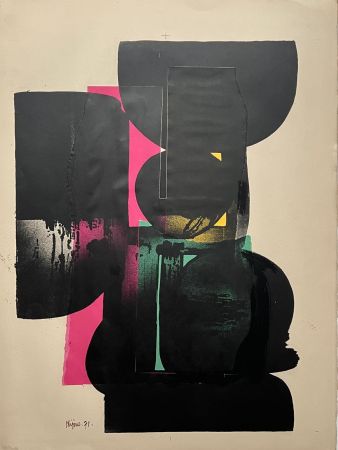 Litografia Kijno - Composition