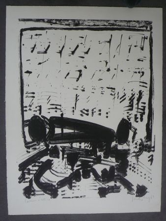 Litografia Sonderborg - Composition,1963