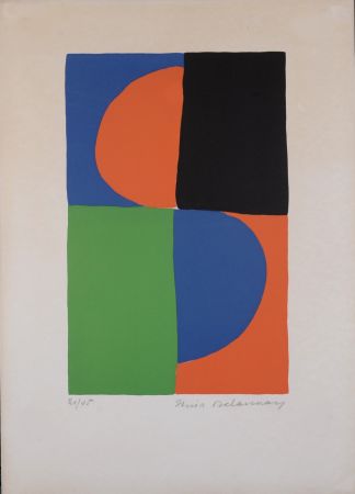 Litografia Delaunay - Composition,1963 - Hand-signed and numbered!