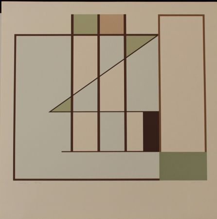 Litografia Heurtaux - COMPOSITION - EXACTA FROM CONSTRUCTIVISM TO SYSTEMATIC ART 1918-1985