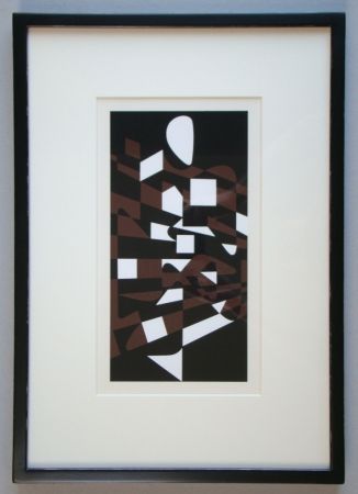 Serigrafia Vasarely - Composition - Geh durch den Spiegel