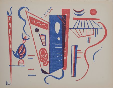 Incisione Su Legno Kandinsky - Composition, 1939 (first edition)