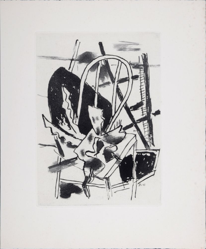 Incisione Leger - Composition, 1947