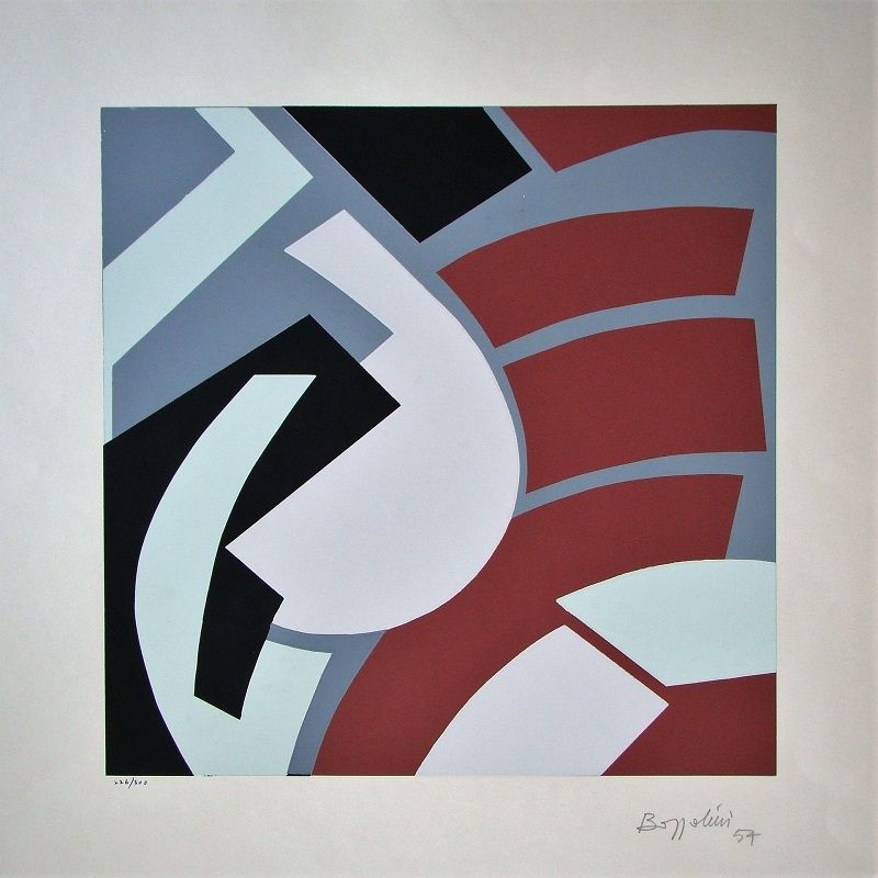 Serigrafia Bozzolini - Composition, 1954