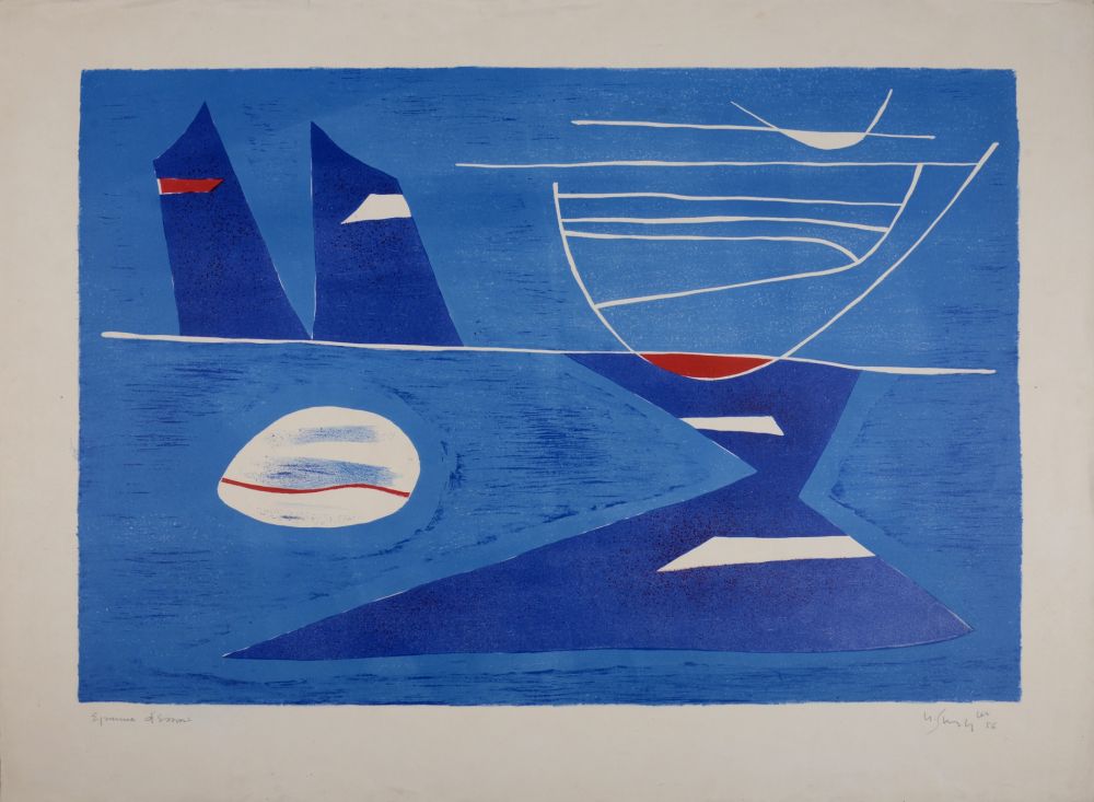 Litografia Singier - Composition, 1956