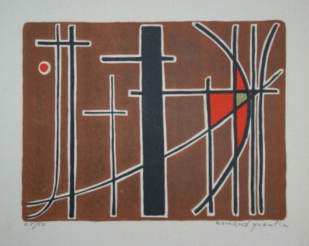 Litografia Quentin - Composition, 1956