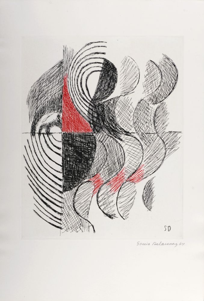 Incisione Delaunay - Composition, 1965 - Hand-signed