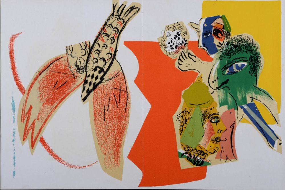 Litografia Chagall - Composition, 1966