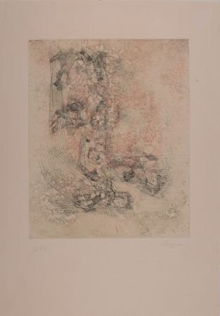Acquaforte Bryen - Composition, 1967