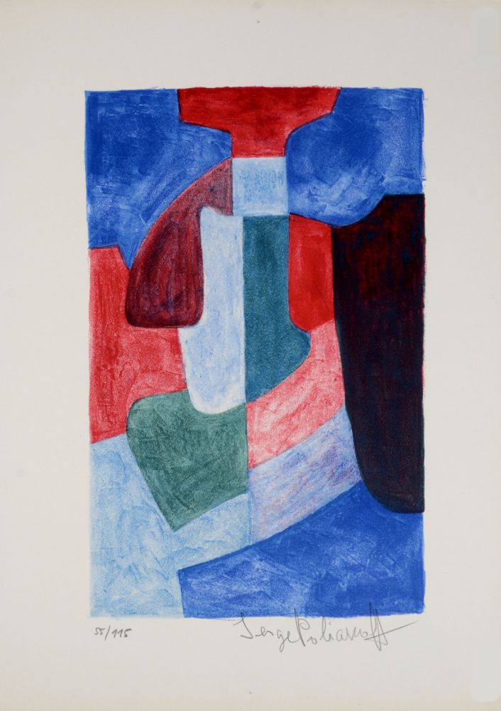 Litografia Poliakoff - Composition, 1969 - Hand-signed