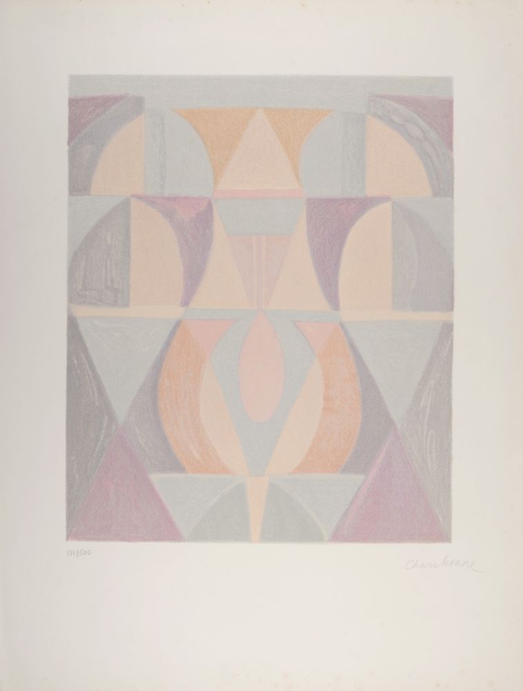 Litografia Charchoune - Composition, 1971 - Hand-signed