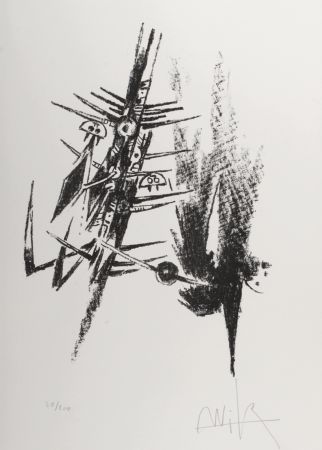 Litografia Lam - Composition, 1974 - Hand-signed