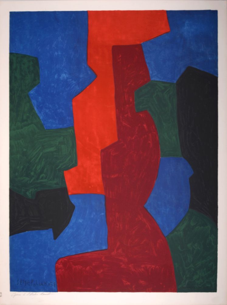 Litografia Poliakoff - Composition, 1975