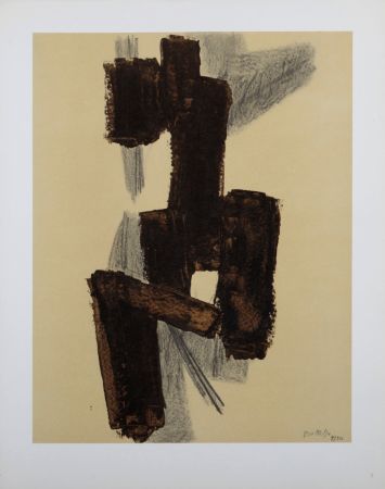 Litografia Soulages (After) - Composition #6, 1962