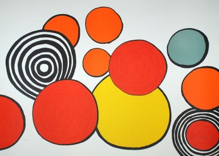 Litografia Calder - Composition aux cercles