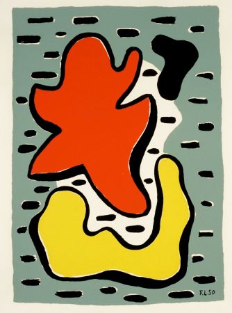 Serigrafia Leger - Composition avec formes jaune et rouge