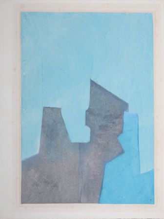 Acquaforte E Acquatinta Poliakoff - Composition bleue, Parménide, 1964 (#D)