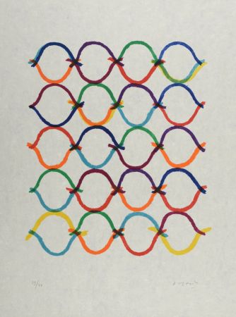 Litografia Dorazio - Composition (#C), 1976 - Hand-signed