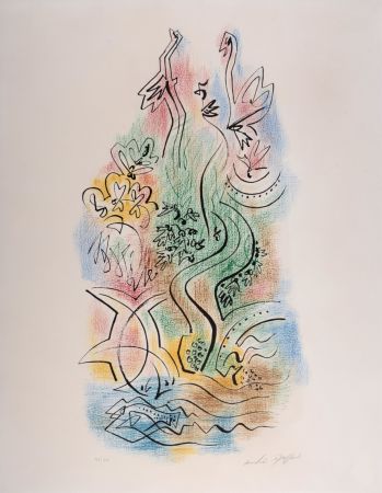 Litografia Masson - Composition, circa 1970 - Hand-signed