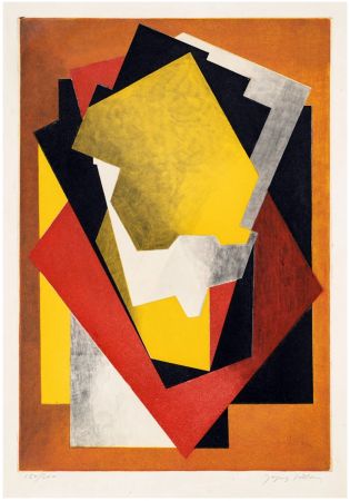 Acquaforte E Acquatinta Villon - Composition Cubiste (1927) signée au crayon.