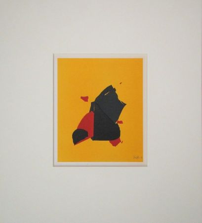 Litografia De Stael - Composition fond jaune