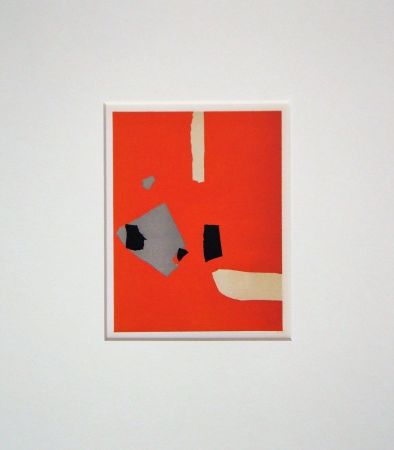Litografia De Stael - Composition fond orange