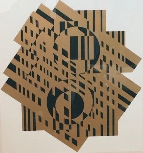 Litografia Vasarely - Composition géométrique