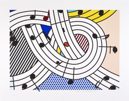 Serigrafia Lichtenstein - Composition II