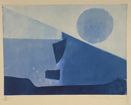 Acquaforte E Acquatinta Poliakoff - Composition in blue
