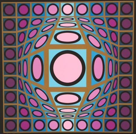 Serigrafia Vasarely - Composition Microcosmos IV